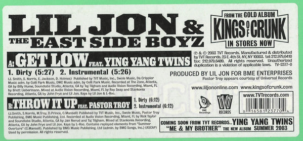 Lil' Jon & The East Side Boyz - Get Low - 2003