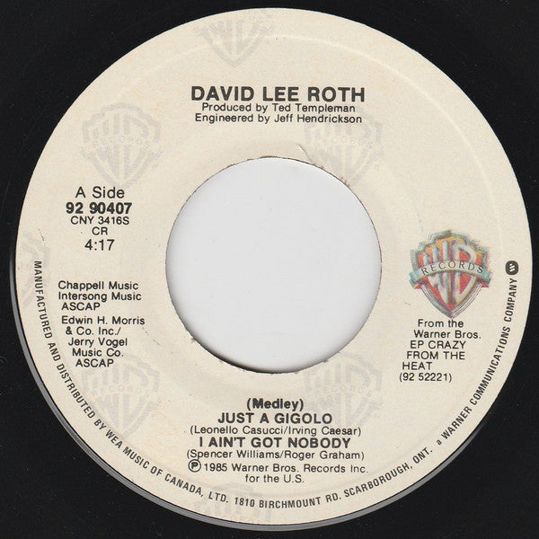 David Lee Roth - Just A Gigolo / I Ain't Got Nobody (Medley) - 1985
