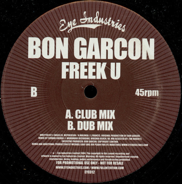 Bon Garçon - Freek U (Full Intention Mixes)