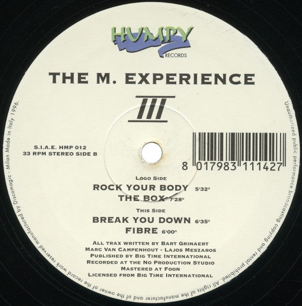 Montini Experience, The - Rock Your Body - 1996