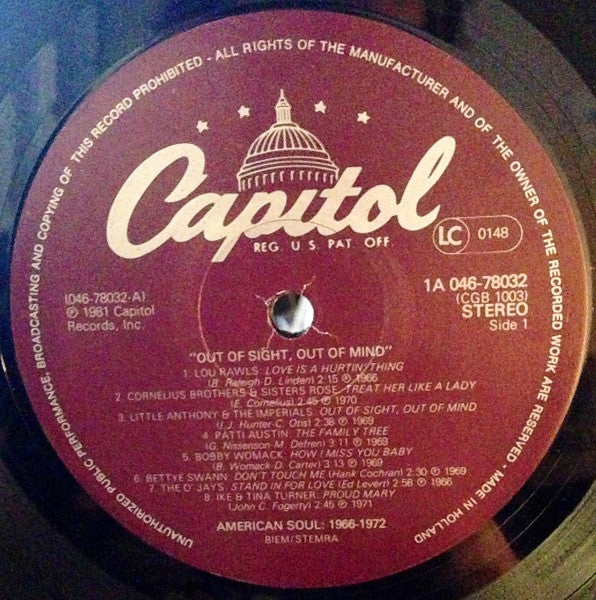 Various - Out Of Sight, Out Of Mind (American Soul: 1966-1972)