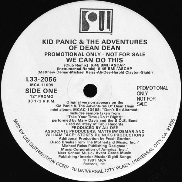Kid Panic & The Adventures Of Dean Dean - We Can Do This