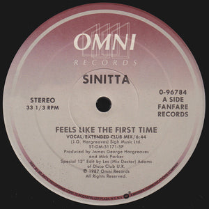 Sinitta - Feels Like The First Time - 1987