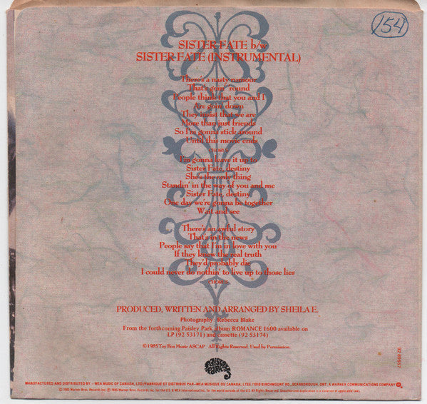 Sheila E. - Sister Fate - 1985