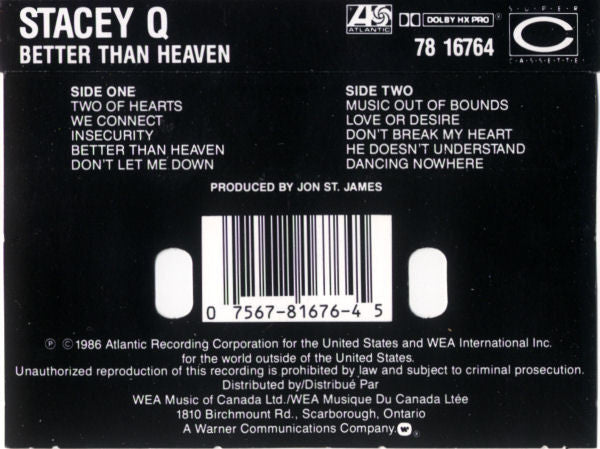 Stacey Q - Better Than Heaven - 1986