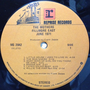 The Mothers - Fillmore East, June 1971 Vinyl Record