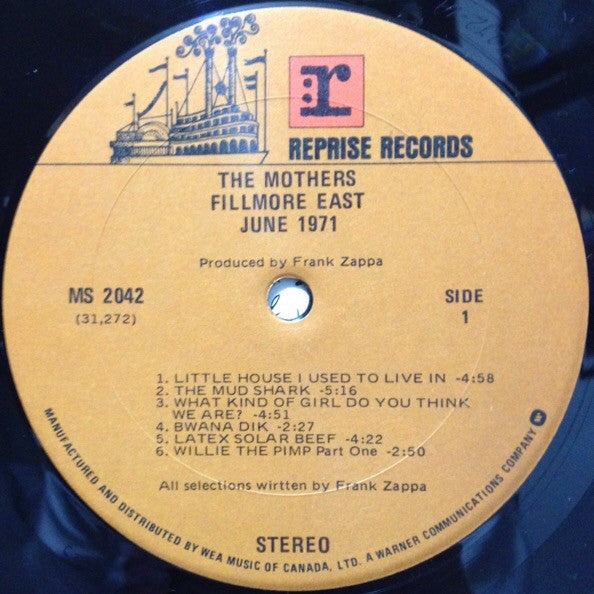 The Mothers - Fillmore East, June 1971 Vinyl Record
