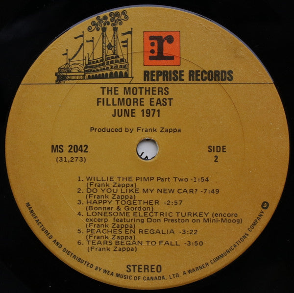 The Mothers - Fillmore East, June 1971 Vinyl Record
