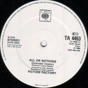 Fiction Factory - All Or Nothing (Extended Version) - 1984