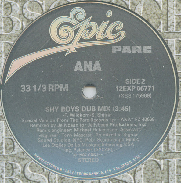 Ana - Shy Boys - 1987
