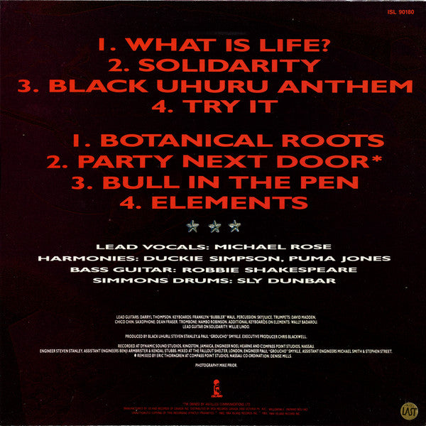 Black Uhuru - Anthem - 1984