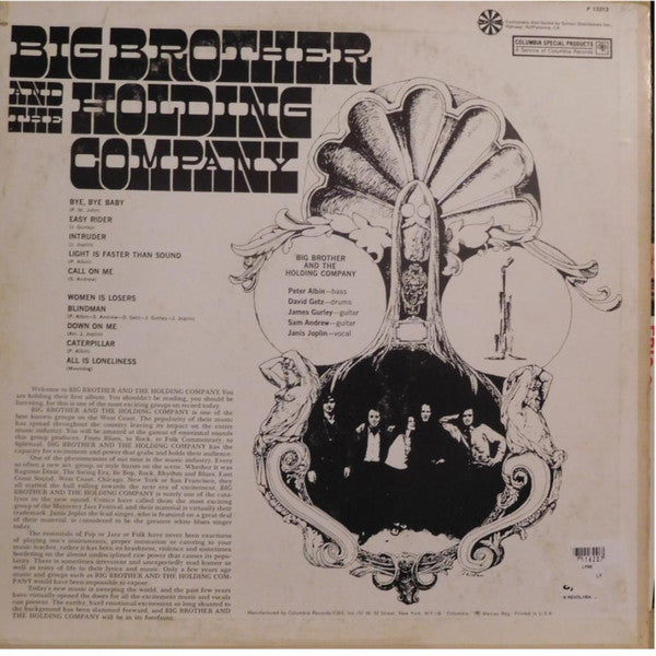 Big Brother & The Holding Company Featuring Janis Joplin - Big Brother & The Holding Company - 1976