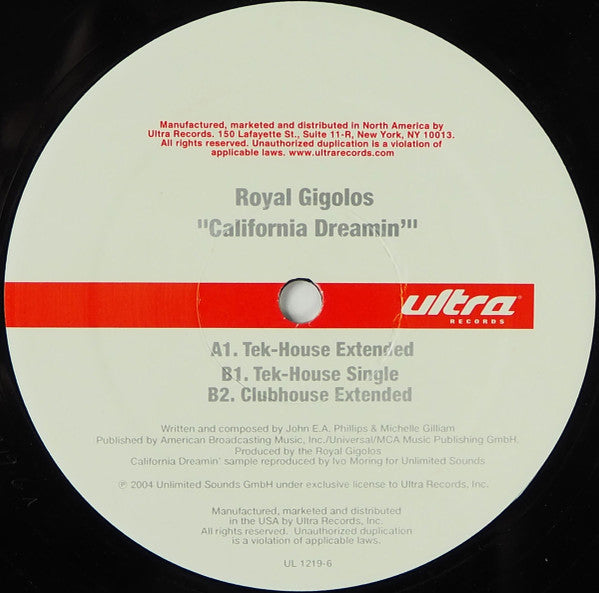 Royal Gigolos - California Dreamin'