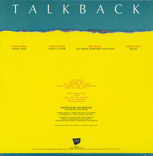 Spoons - Talkback - 1983