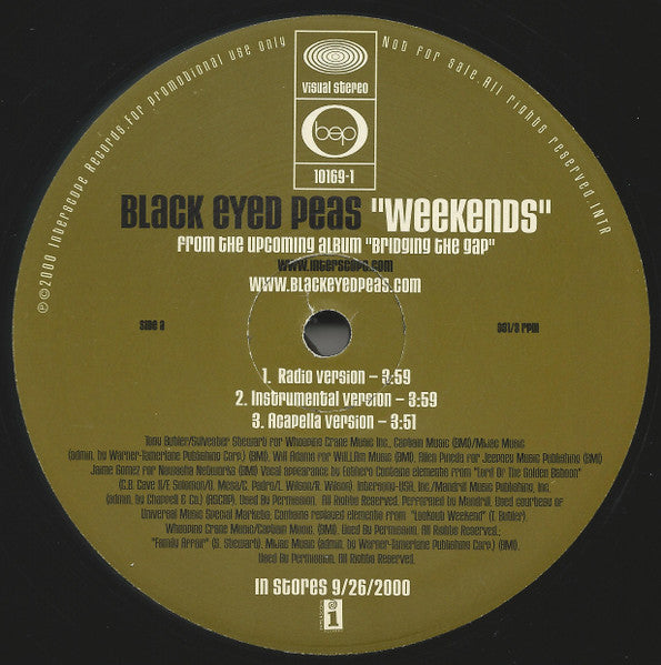 Black Eyed Peas - Weekends/ Bep Empire