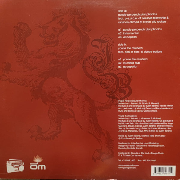 J. Boogie's Dubtronic Science - Purple Perpendicular Phonics - 2004