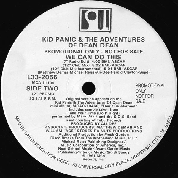 Kid Panic & The Adventures Of Dean Dean - We Can Do This