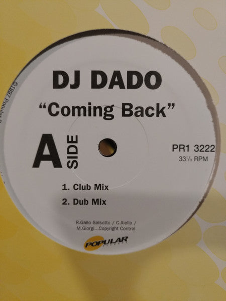 DJ Dado - Coming Back / Somebody