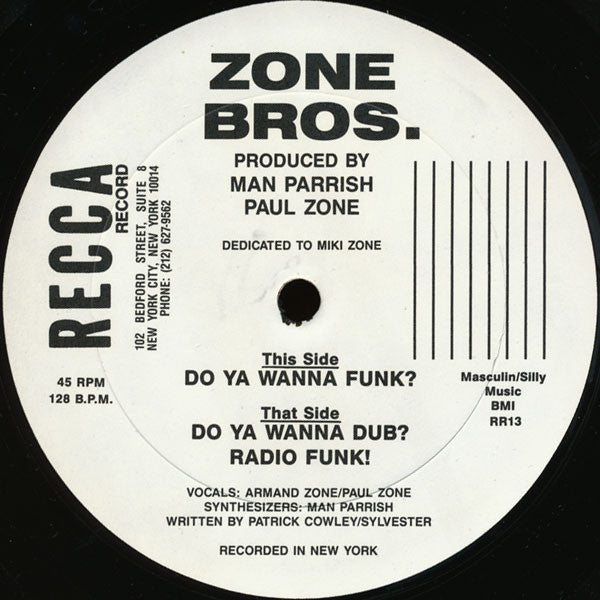 Zone Bros - Do Ya Wanna Funk? - 1988
