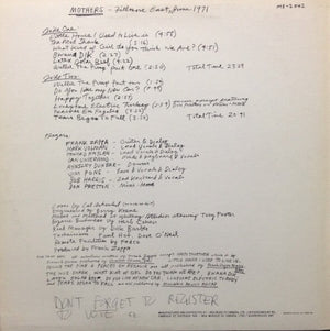 The Mothers - Fillmore East, June 1971 Vinyl Record