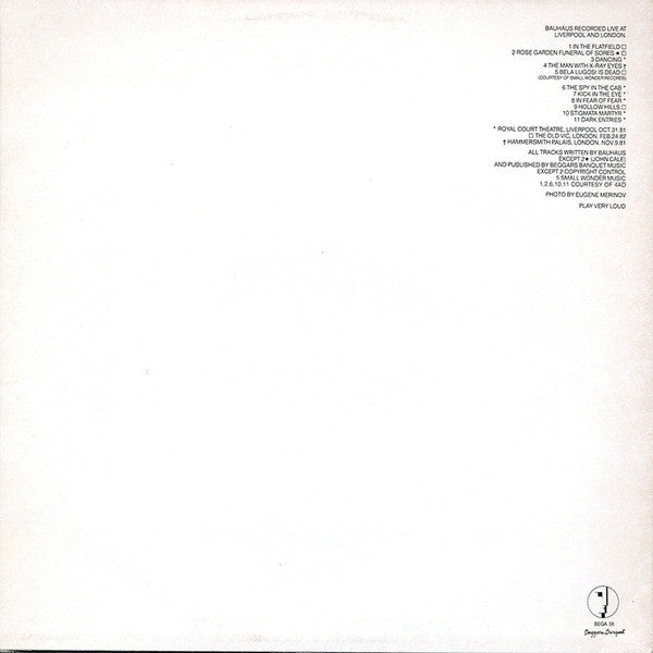 Bauhaus - Press The Eject And Give Me The Tape - 1982
