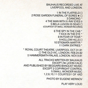 Bauhaus - Press The Eject And Give Me The Tape - 1982