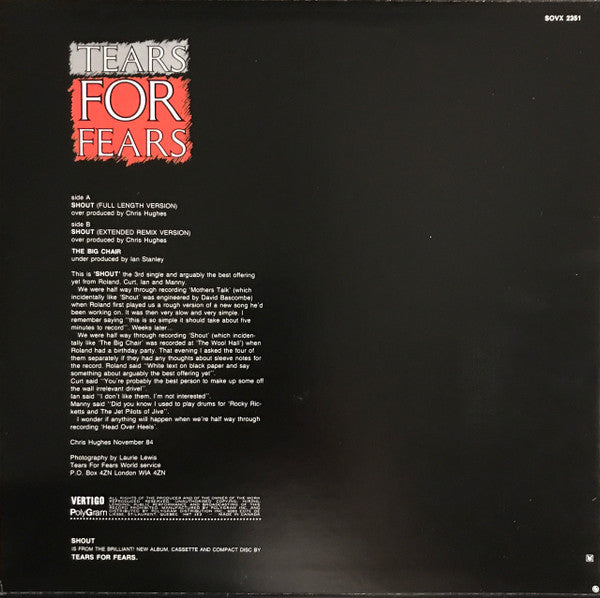 Tears For Fears - Shout - 1984