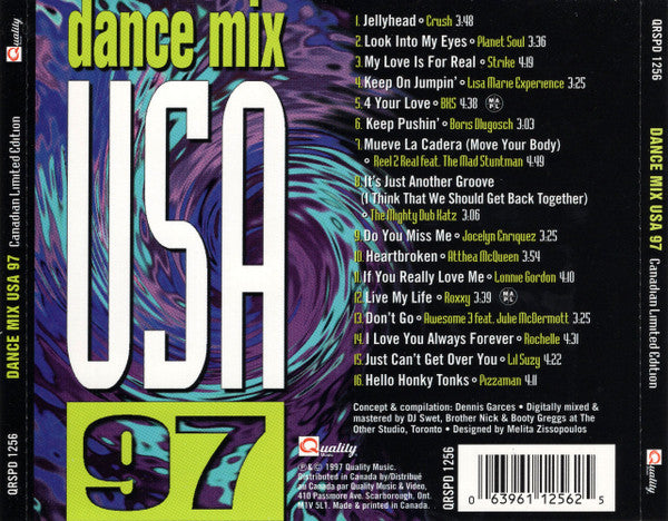 Various - Dance Mix USA 97 (Canadian Limited Edition) - 1997