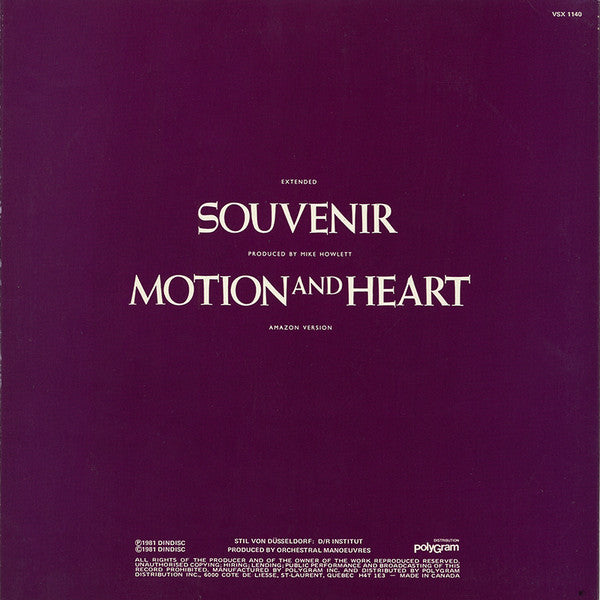 Orchestral Manoeuvres In The Dark - Extended Souvenir - 1981