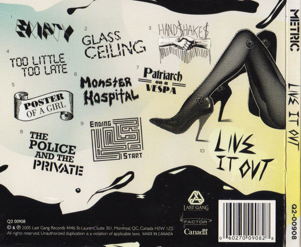 Metric - Live It Out (CD) - 2005