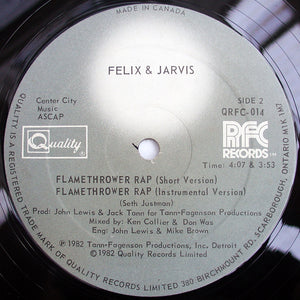 Felix & Jarvis - Flamethrower Rap - 1982