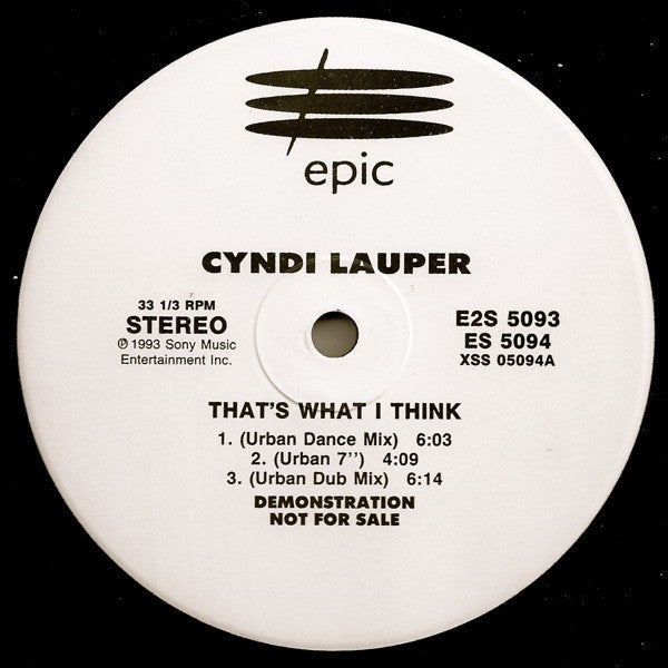 Cyndi Lauper - That's What I Think
