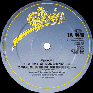 Wham! - Wake Me Up Before You Go-go - 1984