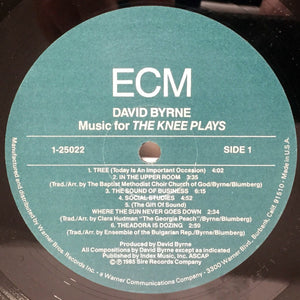 David Byrne - Music For The Knee Plays - 1985
