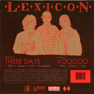 Lexicon - These Days / Voodoo Vinyl Record