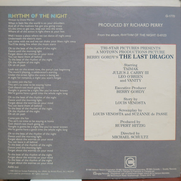 DeBarge - Rhythm Of The Night - 1985