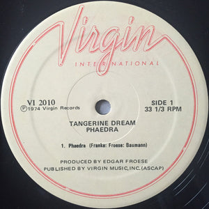 Tangerine Dream - Phaedra Vinyl Record
