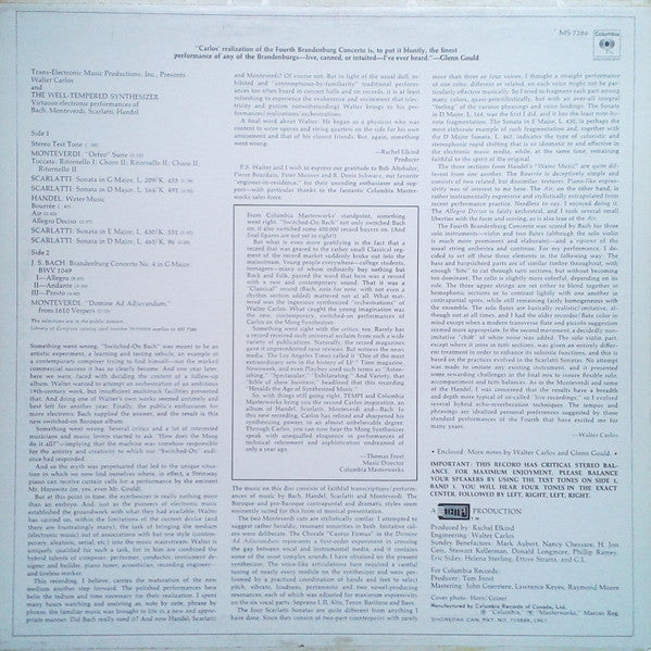 Walter Carlos - The Well-Tempered Synthesizer -