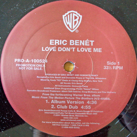 Eric Benét - Love Don't Love Me - 2001