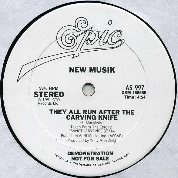 New Musik - While You Wait / They All Run After The Carving Knife - 1981