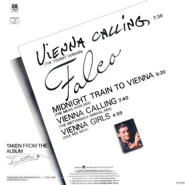 Falco - Vienna Calling (The Tourist Version) - 1985