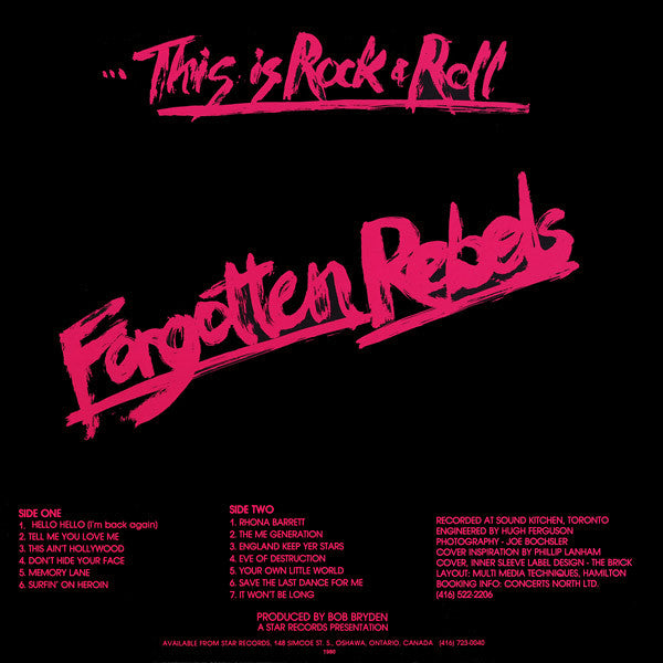 Forgotten Rebels - This Ain't Hollywood... Vinyl Record