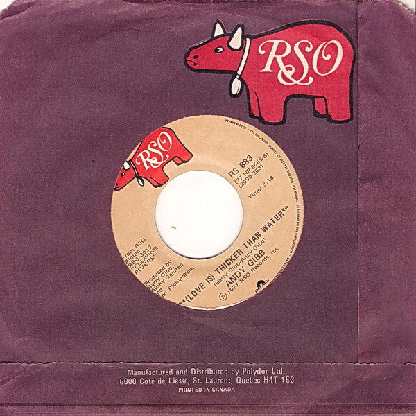 Andy Gibb - (Love Is) Thicker Than Water Vinyl Record