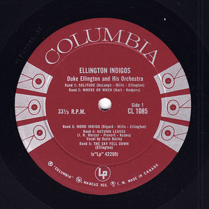 Duke Ellington And His Orchestra - Ellington Indigos Vinyl Record