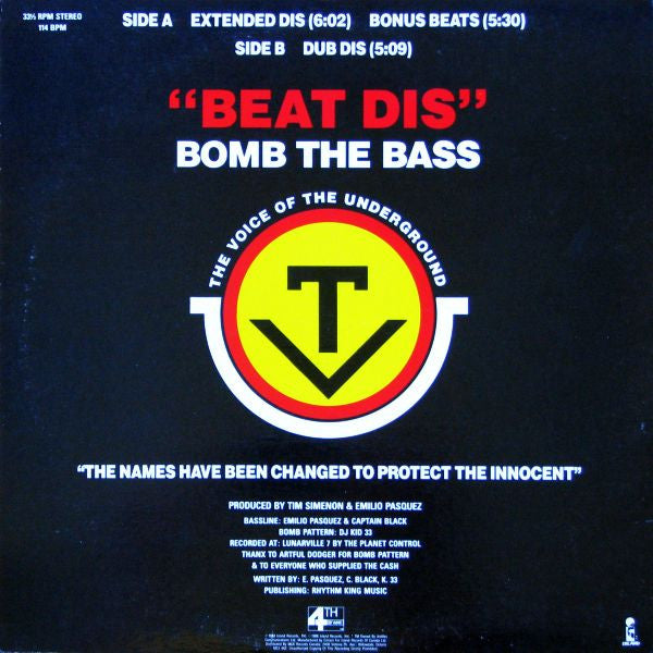 Bomb The Bass - Beat Dis - 1988