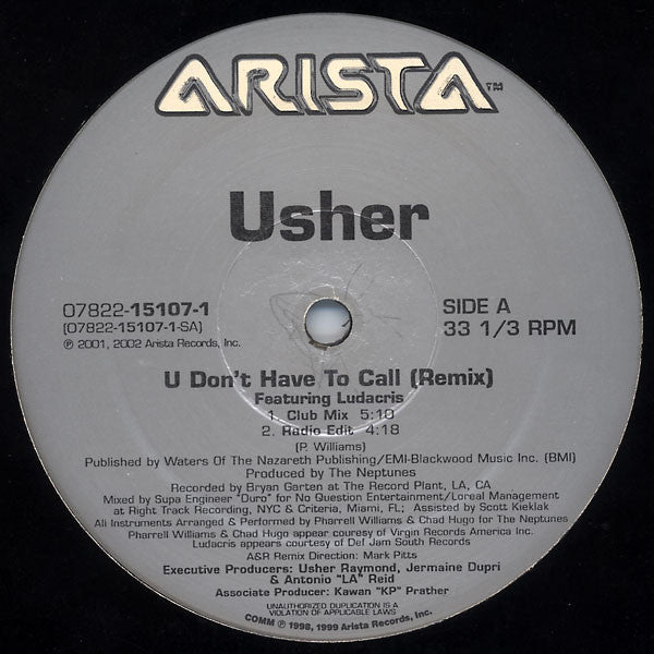 Usher - U Don't Have To Call (Remix)