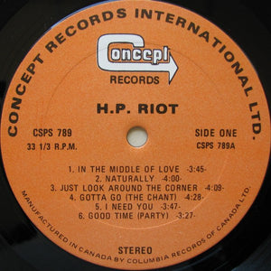 H.P. Riot - H. P. Riot - 1974
