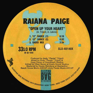 Raiana Paige - Open Up Your Heart Vinyl Record