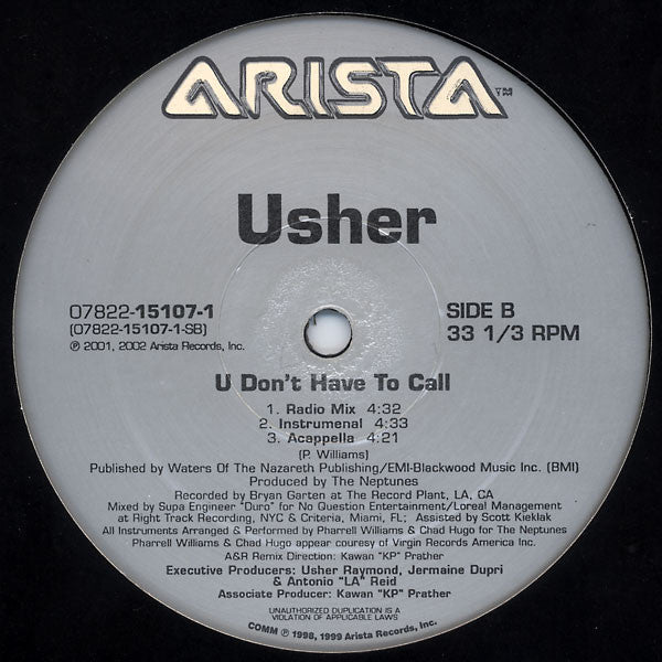 Usher - U Don't Have To Call (Remix)