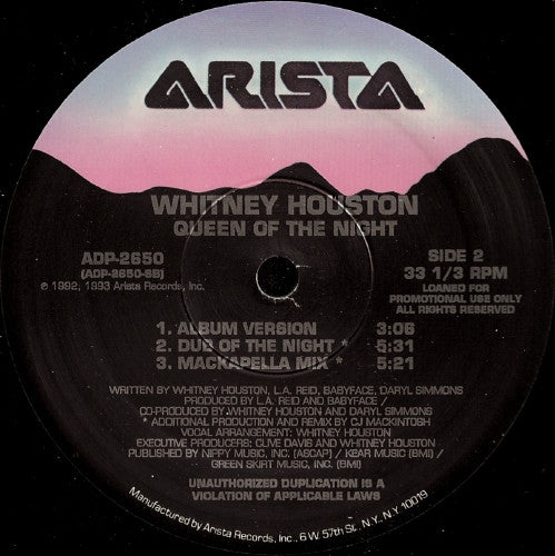 Whitney Houston - Queen Of The Night - 1993